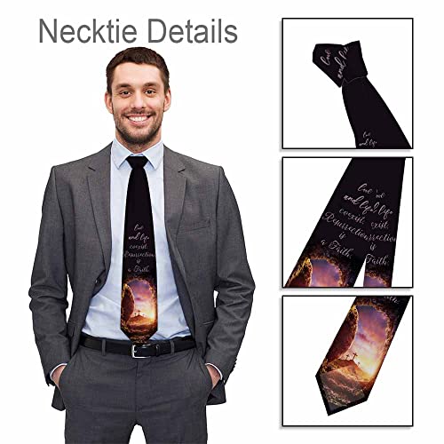 Men's Ties Novelty Tie Necktie for Men Teen Boys Multicolor Tie Party Holiday Thanksgiving Christmas - color: Easter Cross
