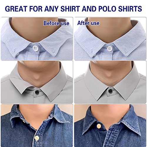 Collar Stays for Polo Shirts, No Curl Collar Polo Shirt Collar Stays, Polo Shirt Collar Fixed Great for Any Shirt with Collar - color: 60 Pcs