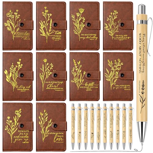 Spakon 20 Pcs Christian Prayer Journals with Pens,English Aesthetics - style: English Aesthetics