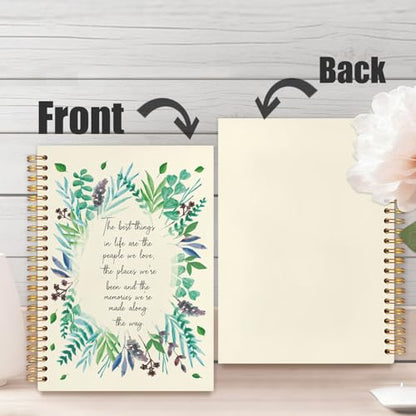 Inspirational Christian Spiral Notebook Journal 5.5x8.3in, The Best Things in Life Religious Bible Scripture Hardcover Journal Notebook for Church Study Work Office - color: The Best Things in Life Religious