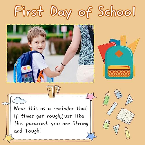 First Day of School Bracelets, Back to School Bracelets Mommy and Me - color: 2PCS Black