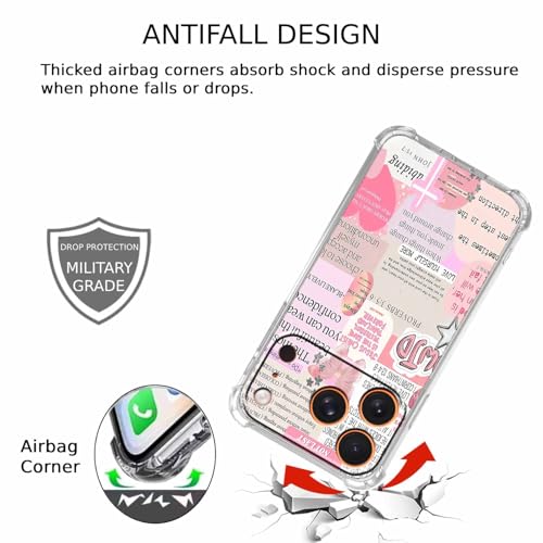 Christian Quotes Aesthetic Vintage Jesus Bible Verse Collage Pattern,Soft TPU Bumper Case for iPhone 17 Pro,#6 - color: Bible 6, size: iPhone 17 Pro
