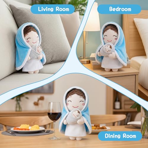 FunisFun Jesus Plush Virgin Mary Stuffed Animal Doll Ideal Gifts for Christian Church Religious Party Favors Christmas (Virgin Mary) - style: Virgin Mary
