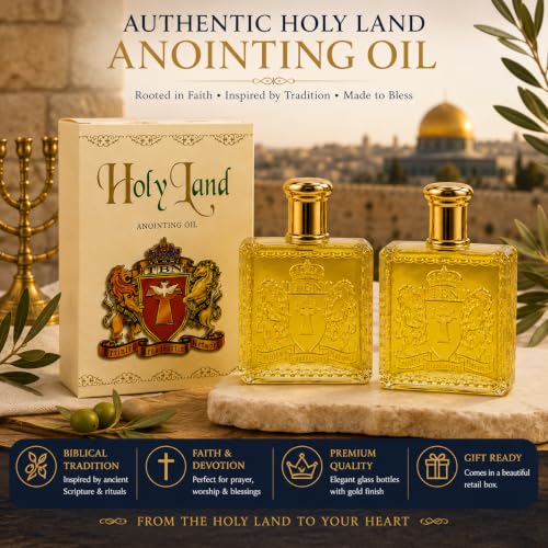 Holy Land Anointing Oil with Frankincense & Myrrh - 50ml (Pack of 2) - size: 1.7 Fl Oz (Pack of 2)