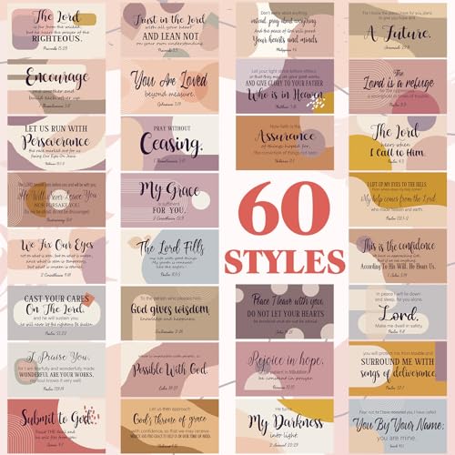Estune 240 Pcs Bible Verse Cards bulk with Full Scripture, Delicate Style - style: Delicate Style