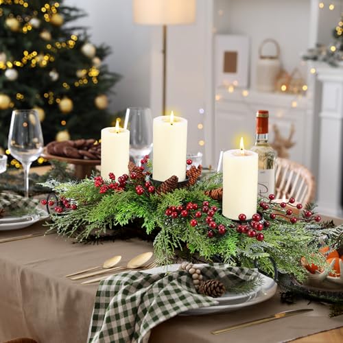 Cindeer Christmas Centerpiece 30 Inch LED Candle Holder, Classic - style: Classic