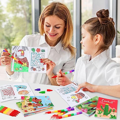 BenLouis 60Pcs Summer Mini Coloring Books Bulk for Kids Party Favors - style: Summer
