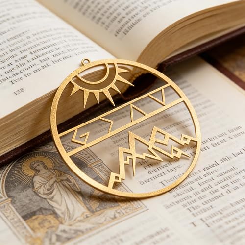 God is Greater Than The Highs and Lows Cross Ornament – Gold Metal Car Mirror Hanging Accessory, Inspirational Bible Verse Rearview Mirror Decoration - color: Gold - God is Greater