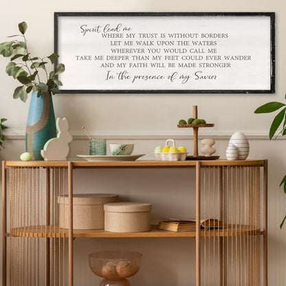 RLWangChao Spirit Lead Me Wall Art, 40x15 Inch, Black - color: Spirit Lead Me (Black), size: 40"L x 15"W