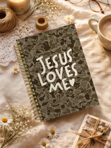 Christian Jesus Bible Verse Notebook Journal for Women 5.5x8.3 - color: jesus loves me