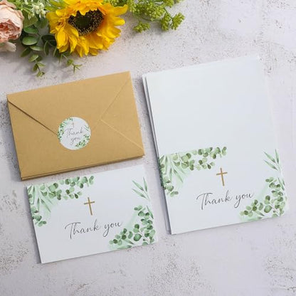 25 Thank You Cards with Envelope, 4x6 In, Blank Inside