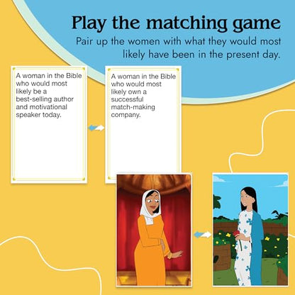 Kulture Games Bible Women - Christian Card Game with 50 Inspiring Bible Stories – Bible Trivia| Bible Trivia | Conversation Starters | Biblical Game - style: Bible Women