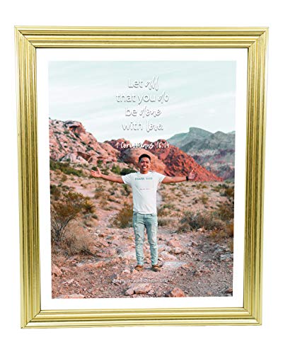 Personalized Picture Photo Custom Your Text Framed with Bible Verse Wall Decor Christian Gift for Men Woman Father Mother Faith Hope Encouragement 1 Corinthians 16:14 (8X10 (Personalized), Frame C)