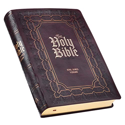 KJV Holy Bible, Super Giant Print Faux Leather Red Letter Edition - Ribbon Marker, King James Version, Burgundy (KJV Super Giant Print Editions)