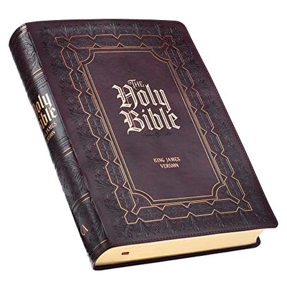 KJV Holy Bible, Super Giant Print Faux Leather Red Letter Edition - Ribbon Marker, King James Version, Burgundy (KJV Super Giant Print Editions)