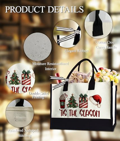 Aesthetic Canvas Tote Bag for Women Girls, Large Tote Bag for Friends Colleagues Leader Manager, 17 x 11.8 x 7 inches - color: Maroon
