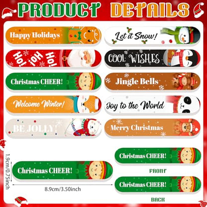 50 Pack Christmas Mini Nail Files Gifts Bulk Christmas Emery Boards - style: Animals