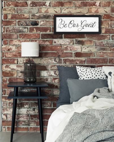 Be Our Guest Bedroom Sign Farmhouse Wall Decor 6"x 14.5" - color: Be Our Guest Sign