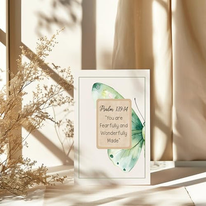 You Are Fearfully and Wonderfully Made Card Christian Encouragement Cards Psalm 139:14 Bible Verse Heartfelt Faith Affirmation Gift for Friend Bestie Mom Daughter Family Coworker - color: You Are Fearfully Psalm 139:14
