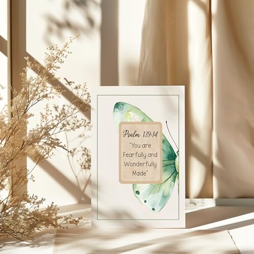 You Are Fearfully and Wonderfully Made Card Christian Encouragement Cards Psalm 139:14 Bible Verse Heartfelt Faith Affirmation Gift for Friend Bestie Mom Daughter Family Coworker - color: You Are Fearfully Psalm 139:14