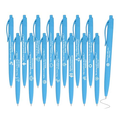 15 Pcs Bible Pens Christian Pen, Bible Verse Pens with ST Nip - color: LightBlue