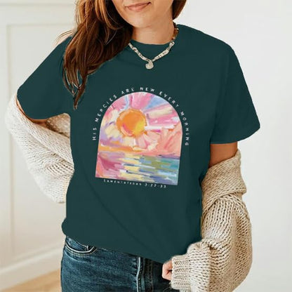 Christian Shirts for Women Jesus Religious Faith Tops - color: Green, size: XX-Large