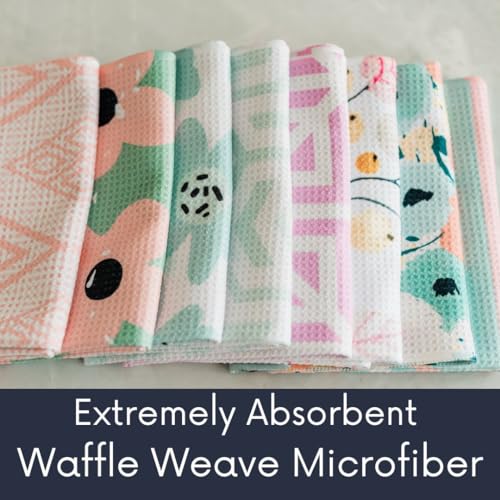 Kitchen Towels, Dish Towels for Kitchen, 3 Pc Kitchen Towel Set - color: Aqua