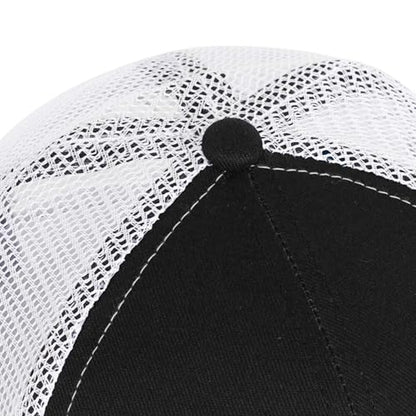 Faith Over Fear Christian Hats for Men Women, American Flag Trucker Hat, Religious Gifts for Thanksgiving Christmas - color: Black/White