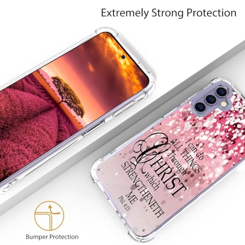 for Samsung Galaxy S24 & S25 Case - Pink Bible Verses - color: Pink Bible Verses, size: Galaxy S24 & S25