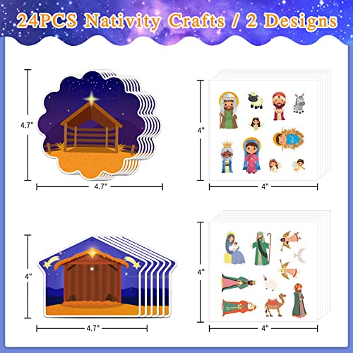 FaCraft Nativity Sticker for Kids - 24pcs Christian Christmas Crafts Kits - color: A-24PCS
