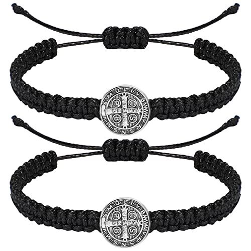 Fumete 2 Pcs Saint Benedict Medal - color: Black