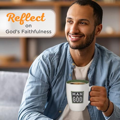 Christian Art Gifts Inspirational Ceramic Coffee & Tea Scripture Mug for Men - color: White & Green/Man of God, size: 12 Ounces