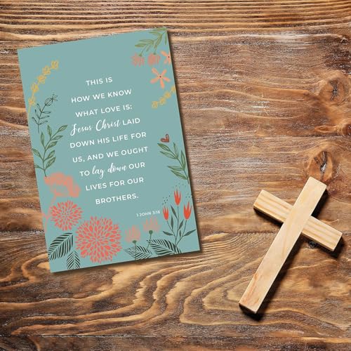 6 Pcs Greeting Cards Inspirational Cards with Envelopes for Christian Bible Verses and Scriptures Blessings