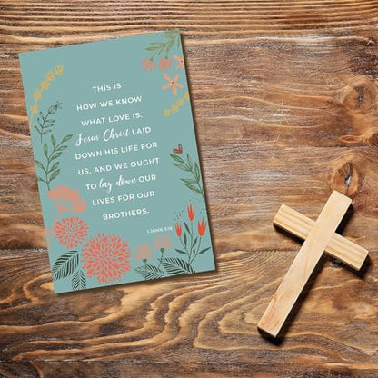 6 Pcs Greeting Cards Inspirational Cards with Envelopes for Christian Bible Verses and Scriptures Blessings