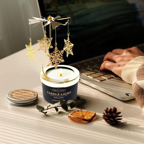 Kelly's Custom Candles Birthday Gifts for Women,for Wife,Rotatable Snowflake Candle Gift for Her,Unique Candle Gifts for Colleague,Mom and Wife,Birthday,Anniversary,Christmas and Thanksgiving. - size: Small(1-Pack), style: Snowflake