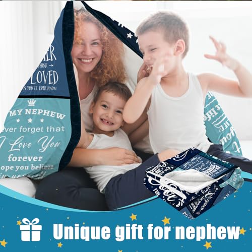 Nephew Gifts from Auntie & Uncle, Nephew Blanket 50"x 60" Soft Throw - color: My Nephew-1, size: 50"x60"