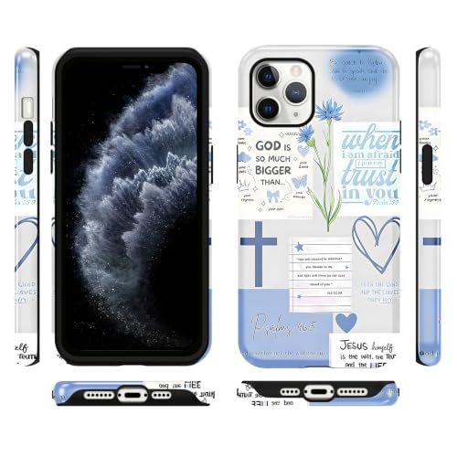 Cute Blue Jesus Christian Phone Case for iPhone 11 Pro 5.8'' - color: Blue, size: iPhone 11 Pro