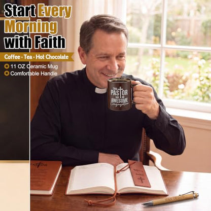 7 Pcs Pastor Appreciation Gifts for Men, Brown - color: Brown