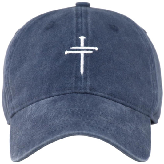 Christian Jesus Cross Vintage Hat Men Women Faith Baseball Hat Ideal Gift for Birthday Christmas Father's Mother's Day - color: Navy