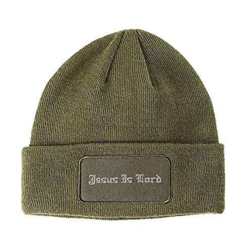 Custom Patch Beanie Blessed Christian Jesus Religious Skull Cap Hats for Men & Women Winter One Size - color: Olive Green