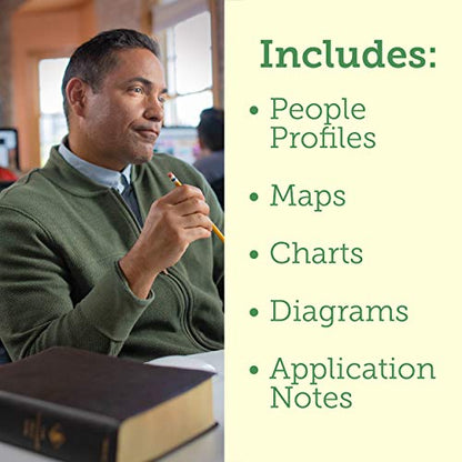 NLT Life Application Study Bible, Third Edition, Large Print (Genuine Leather, Black, Indexed, Red Letter)