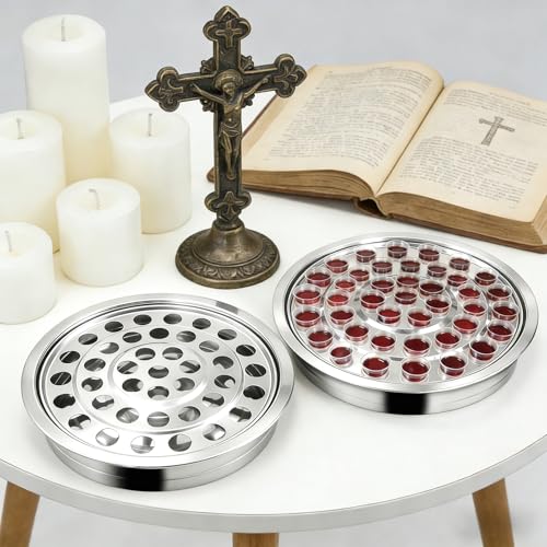 Communion Trays Holds Up to 40 Cups, Stainless Steel Communion Set for Church Communion Bread and Wine Service, Stackable Tray (Silver, Lid, Cups Not Included) - color: 1pcs Silver Wine Tray