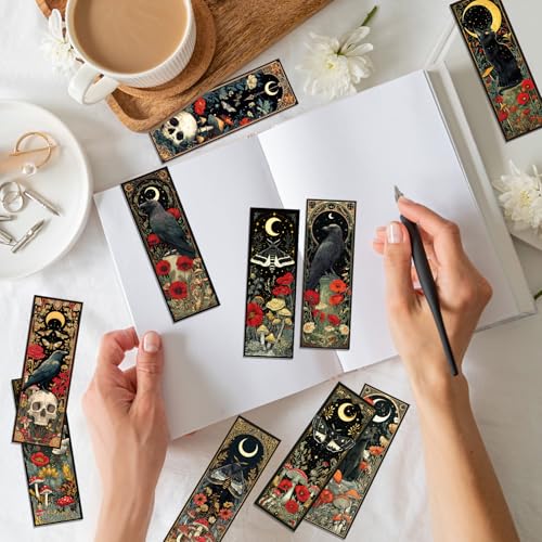 Wxiben 100 Pcs Fantasy Magic Bookmarks Dark Academia Book Page Marks Gifts - color: Fantasy