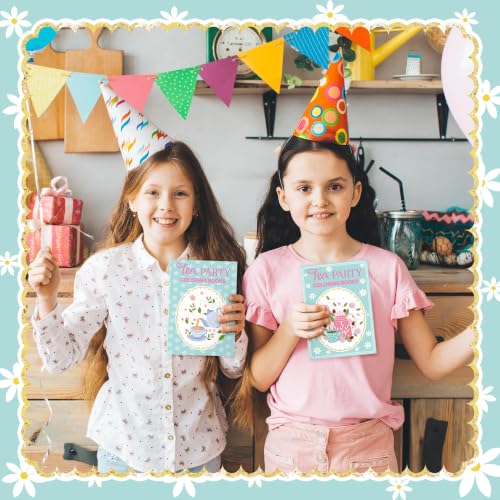 Bulk Tea Party Coloring Books, 24Pcs Tea Time Mini Drawing Booklet for Kids - style: Tea Party