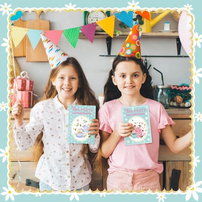 Bulk Tea Party Coloring Books, 24Pcs Tea Time Mini Drawing Booklet for Kids - style: Tea Party