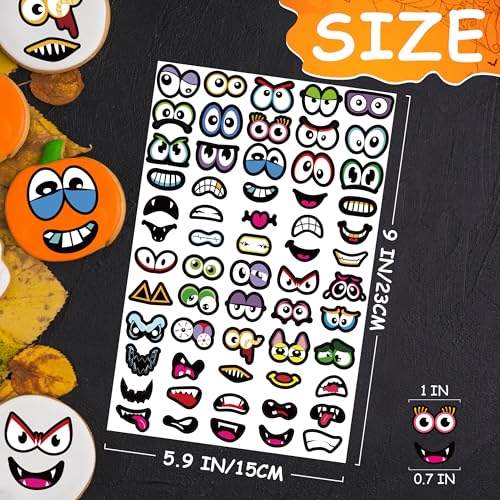 LINAYE Eyes Face Scribble Stickers 24 Sheets Stickers Bulk - style: Eyes Mouth 24 Sheets