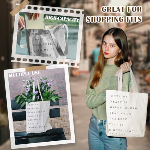 Jesus Christian Tote Bag for Women, Christian Bible Gifts, Religious Reusable Shopping Grocery Bags - color: Modern Christian Tote