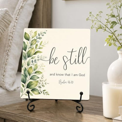 Be Still and Know That I Am God Wood Sign 5.1" Christian Decor(032 - color: Be still3