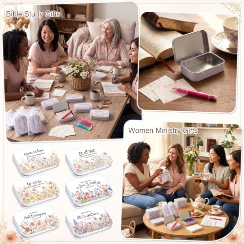 24 Sets Prayer Box Bulk Gift with Cards and Pencils, Wildflower - style: Wildflower