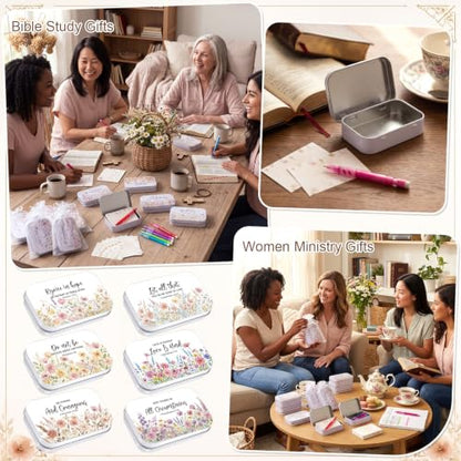 24 Sets Prayer Box Bulk Gift with Cards and Pencils, Wildflower - style: Wildflower